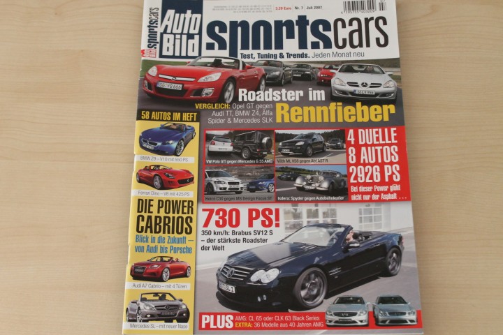Deckblatt Auto Bild Sportscars (07/2007)